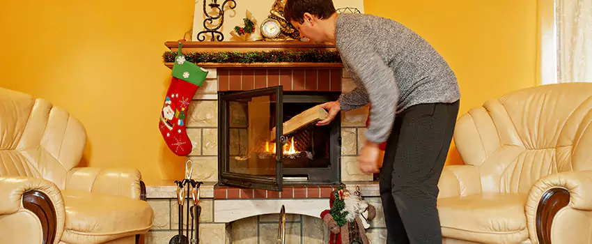 Rusted Metal Fireplace Restoration in Spring Valley, New York